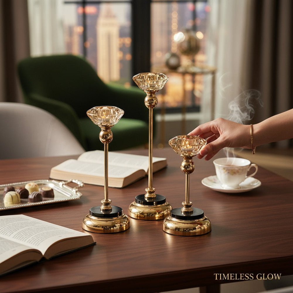 Lumia Gold Candle Holder