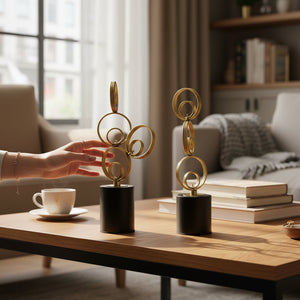 Modern Sculptural Metallic Table Ornament