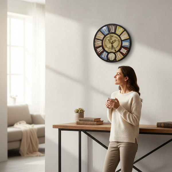 Golden Multi Glow Wall Clock