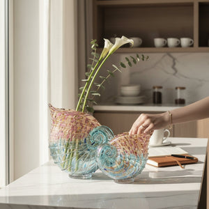Contemporary Hand-Finished Glass Shell Sculpture