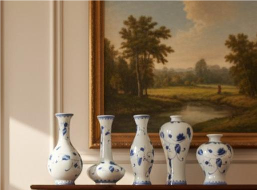 Sapphire Crest Ceramic Pottery Set
