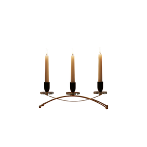 Opulent Aura Crystal Lotus Metallic Candle Stand