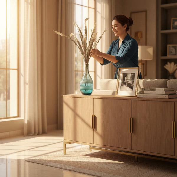 Formline Ribbed Glass Vase