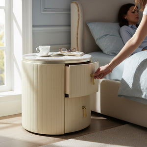 EleganceStone Marble Top Side Table