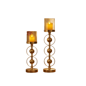 Celestial Polished Candle Stands (Pair)