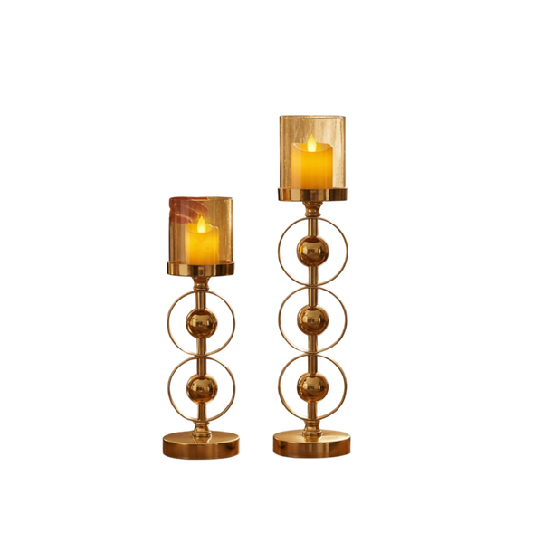 Celestial Polished Candle Stands (Pair)