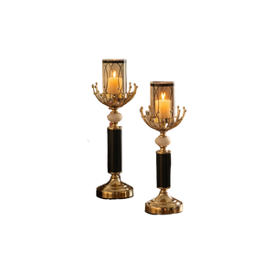 Imperial Lux Modern Metallic Candle Stands (Pair)