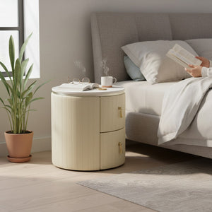 EleganceStone Marble Top Side Table