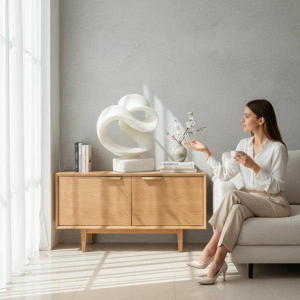 A Contemporary Modern Poly-Stone Sculpture
