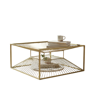 Vintage Brass Glass-Top Center Table