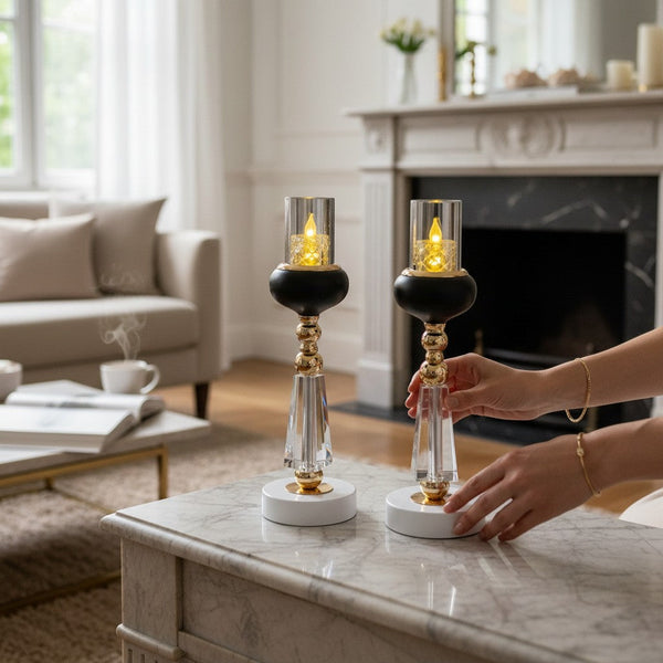 Elysian Glow Candle Holders (Pair)