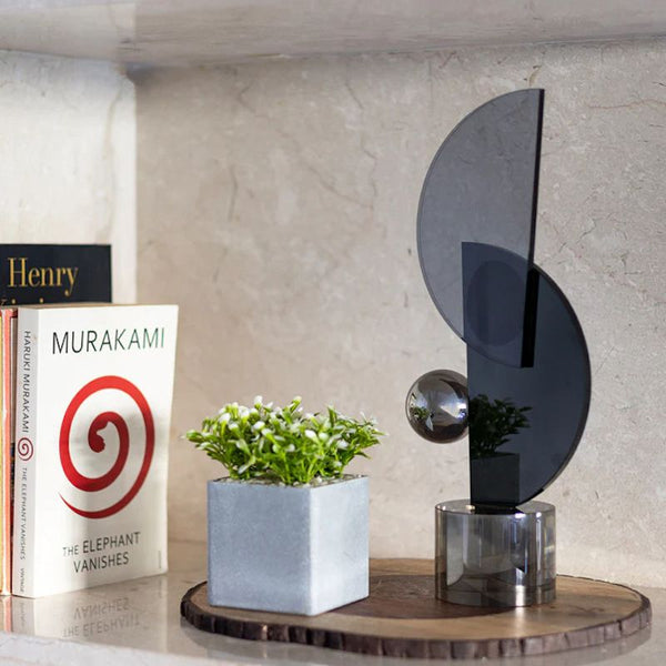 Modern Abstract Desk Crystal Sculpture