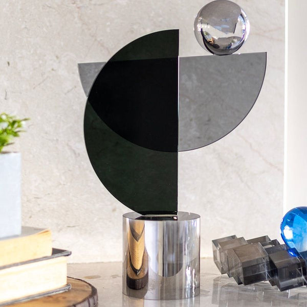 Modern Abstract Desk Crystal Sculpture