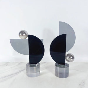 Modern Abstract Desk Crystal Sculpture