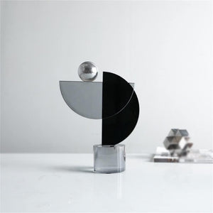 Modern Abstract Desk Crystal Sculpture