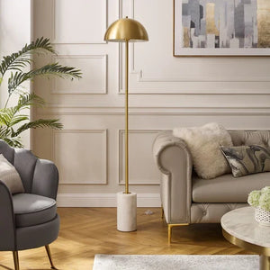 Onyx Halo Metallic Dome Floor Lamp