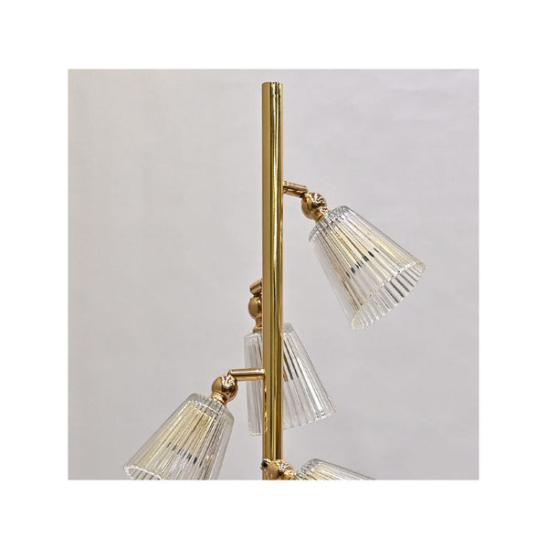 Luminous Frost – White Crystal 5-LED Floor Lamp